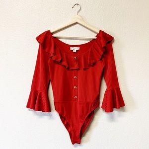 Band of Gypsies Ruffle Casey Bodysuit